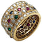 Bague 55 Bague Cartier, modèle Nigeria, en or jaune, diamants, rubis, saphirs et émeraudes. 58 Facettes 30384
