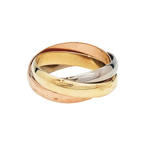 Bague 44 Bague Cartier "Trinity" 3 ors, petit modèle. 58 Facettes 30266