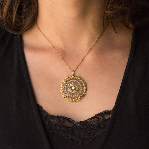 Pendentif Pendentif diamants rosace 58 Facettes 13-069-7402260