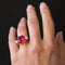 Bague 54 Bague tourmaline coussin et diamants 58 Facettes 18-154-54