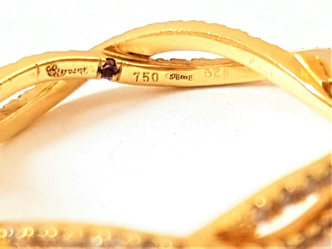 Bague 52 Etername Bague Entrelacs Or jaune Diamant 58 Facettes 06247CD
