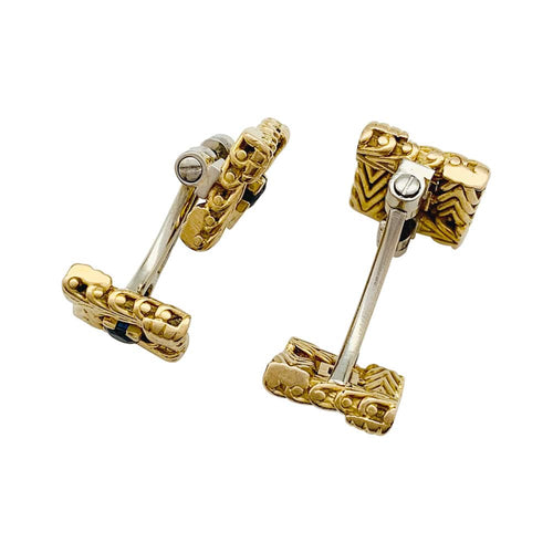 Boutons de manchette Boutons de manchette Van Cleef & Arpels deux ors et saphirs. 58 Facettes 30182