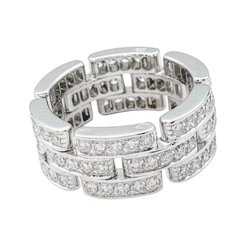 Bague 51 Bague Cartier "Maillon Panthère" or blanc, diamants. 58 Facettes 30168