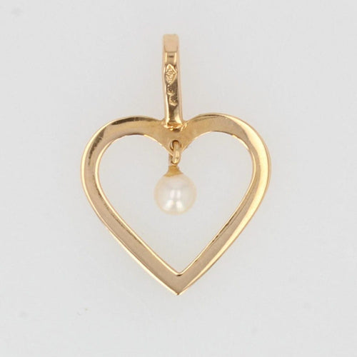 Pendentif Pendentif coeur et sa perle 58 Facettes 19-455H