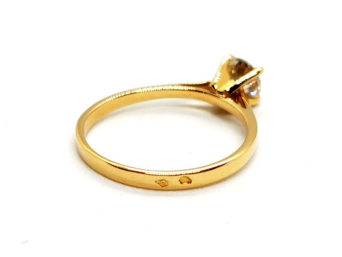 Bague 51 Bague Solitaire Or jaune Diamant 58 Facettes 1141241CD