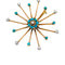 Boucles d'oreilles Boucles d'oreilles en or rose "Feux d'artifices", turquoises et diamants. 58 Facettes 22603
