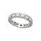 Bague 54 Alliance tour complet or blanc, diamants. 58 Facettes 30175