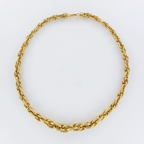 Collier Collier or jaune maille imbriquée 58 Facettes 19-556