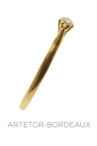 Bague 52 Solitaire moderne 0.10 carat 58 Facettes 19651
