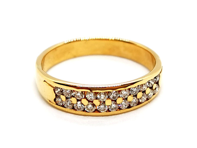 Bague 51 Bague Demie alliance Or jaune Diamant 58 Facettes 1179559CD