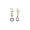 Boucles d'oreilles Boucles d'oreilles pendantes 1900 platine, or et diamants. 58 Facettes 30494