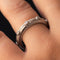 Bague 54 Bague or blanc satiné diamants 58 Facettes ANSETAB-54