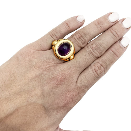 Bague 52 Bague Poiray "Indra" or jaune et améthyste. 58 Facettes 30666