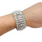 Bracelet Manchette Art Déco en platine et diamants. 58 Facettes 30206