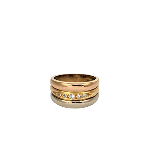 Bague Bague en or jaune et diamants 58 Facettes 18705
