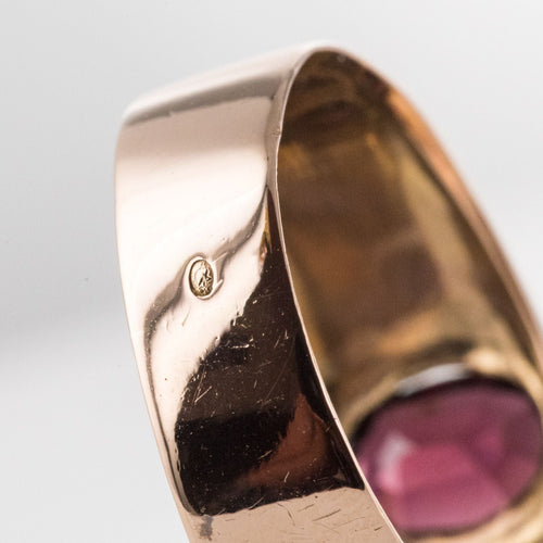 Bague 61 Bague jonc grenat or rose 58 Facettes 20-195-57