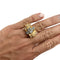 Bague 56 Bague tank en or jaune platine et diamants. 58 Facettes 30581