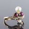 Bague 58 Bague ancienne duchesse rubis diamants et perle fine 58 Facettes 17-151-58-1