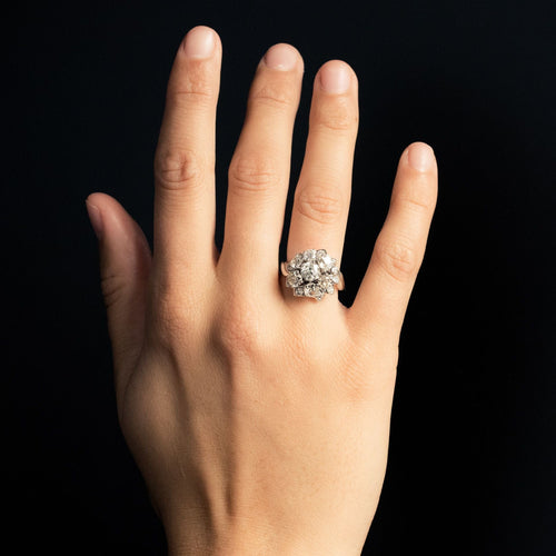 Bague 54 Bague rétro diamants bouquet 58 Facettes 20-196-51