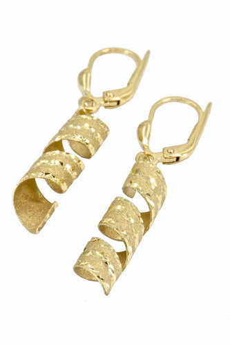 Boucles d'oreilles Boucles d'oreilles pendantes torsadées 58 Facettes