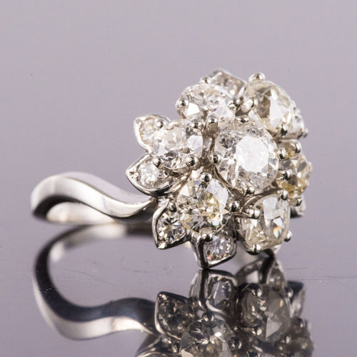 Bague 54 Bague rétro diamants bouquet 58 Facettes 20-196-51