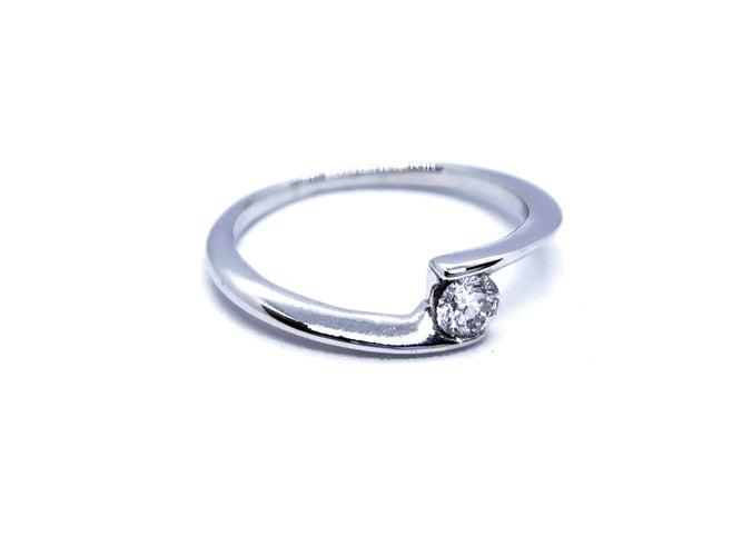 Bague 50 Bague Solitaire Or blanc Diamant 58 Facettes 876344CD