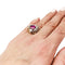 Bague 53.5 Bague 1950 en or rose, platine, diamants et rubis. 58 Facettes 30117
