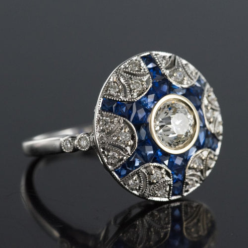 Bague 54 Bague diamants et saphirs calibrés 58 Facettes 19-244-53