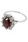 Bague Bague marguerite grenat et diamants 58 Facettes 037211