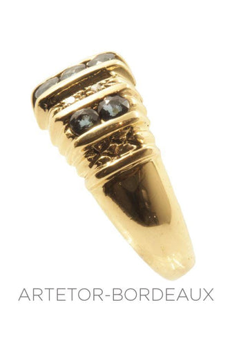 Bague 52 Bague moderne saphirs et diamants 58 Facettes 22731