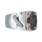 Bague 55 Bague chevalière Chaumet "Lien" en or blanc, diamants et morganite. 58 Facettes 28572