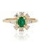 Bague 52 Bague or jaune émeraude diamants 58 Facettes 21-328-52