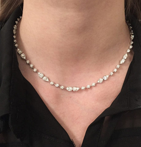 Collier Collier Cartier "Dentelle" en platine, diamants. 58 Facettes 26959