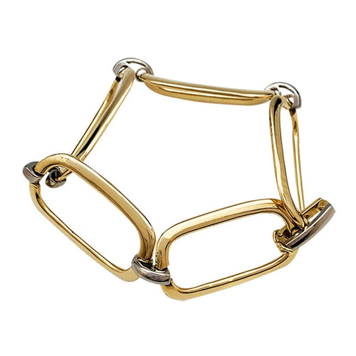 Bracelet Bracelet souple en deux tons d'or. 58 Facettes 30263