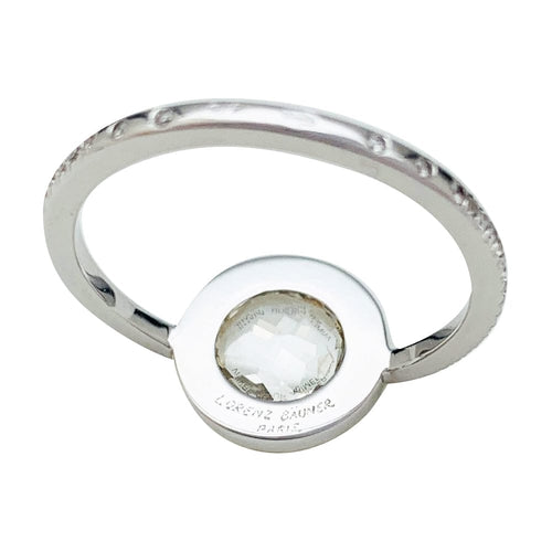 Bague 51 Solitaire Lorenz Bäumer "Aimer pour vivre" en or blanc et diamants. 58 Facettes 30477