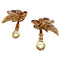 Boucles d'oreilles Boucles d'oreilles Boucheron "Fleur" or jaune et platine, pierres de couleur. 58 Facettes 30377