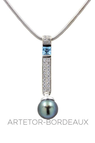 Collier Collier  topaze et diamants 58 Facettes 30561