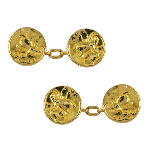 Boutons de manchette Boutons de manchettes or lys 58 Facettes 19-283
