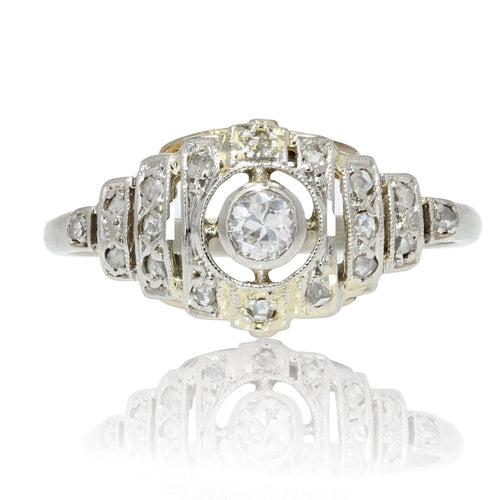 Bague 52 Bague ancienne art déco diamants 58 Facettes 21-089-52
