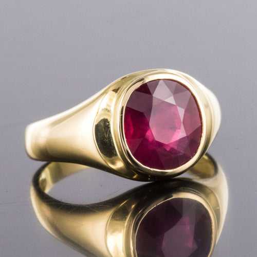 Bague 62 Bague rubis jonc ancienne en or jaune 58 Facettes 20-228-59