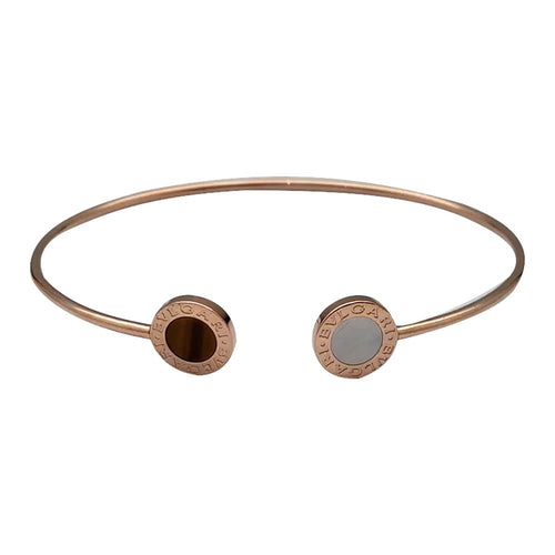 Bracelet Bracelet Bulgari, "Bulgari-Bulgari", or rose, oeil de tigre et nacre. 58 Facettes 30594