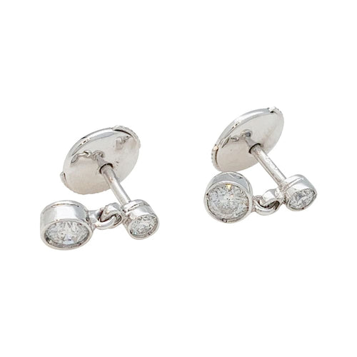 Boucles d'oreilles Boucles d'oreilles pendantes en or blanc et diamants. 58 Facettes 30144