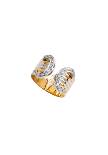 Bague 53 Bague CARTIER Double C Diamants 3 Ors 750/1000 58 Facettes 64024-60349