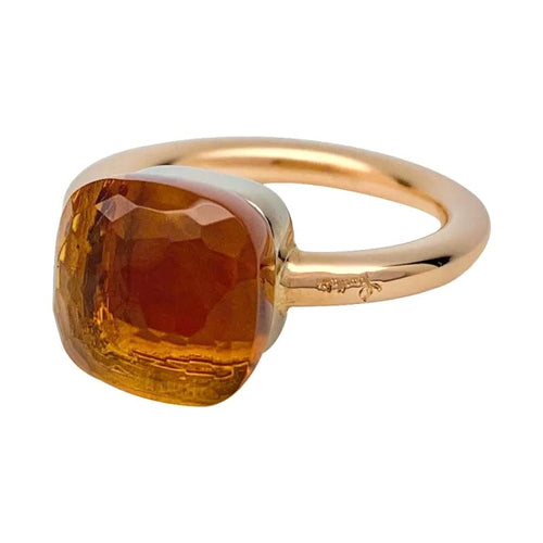 Bague 54 Bague Pomellato "Nudo" en or rose 750/000 sertie d'une citrine. 58 Facettes 30328