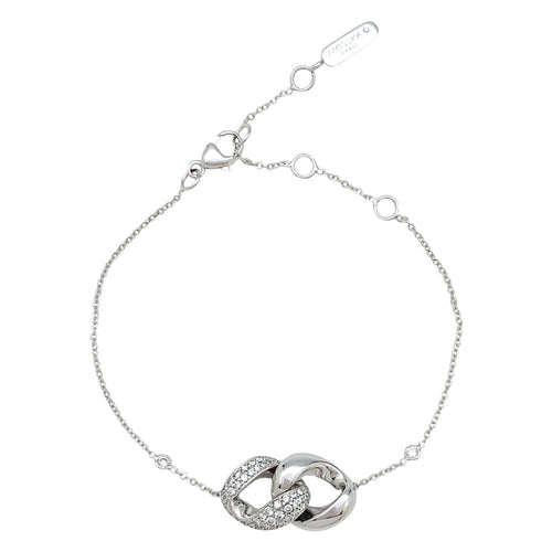 Bracelet Bracelet Messika "Infinity" en or blanc et diamants. 58 Facettes 30091