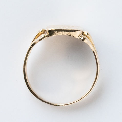 Bague 59 Chevalière ancienne or gravée 58 Facettes 20-244-55