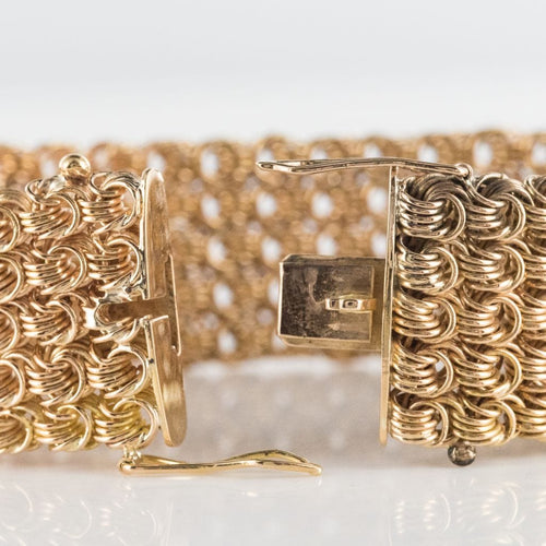 Bracelet Bracelet ancien maille tressée ajourée 58 Facettes 19-232