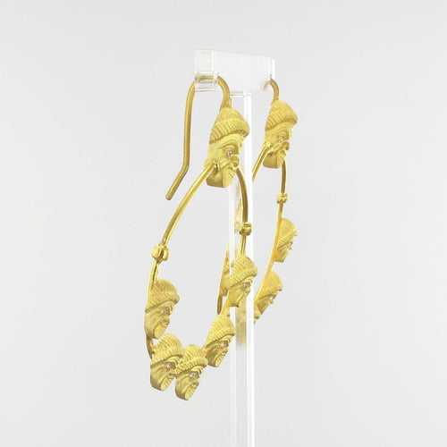 Boucles d'oreilles Boucles d'oreilles créoles masques 58 Facettes DEBO5
