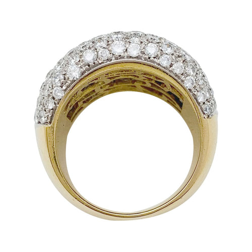 Bague 57 Bague en or jaune pavée diamants. 58 Facettes 30181