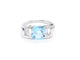 Bague 54 Bague Or blanc Topaze 58 Facettes 00710CN